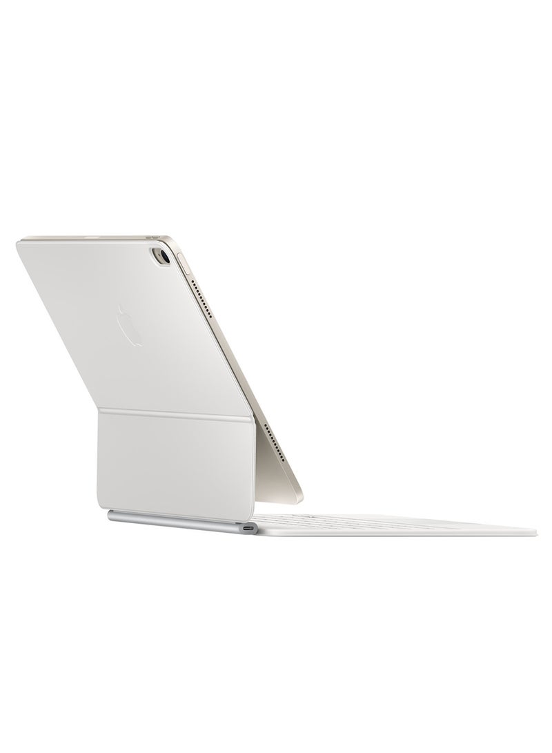 Apple Magic Keyboard: Keyboard for iPad Air 13-inch (M2 and M3) and iPad Air (4th and 5th Generation), Arabic White