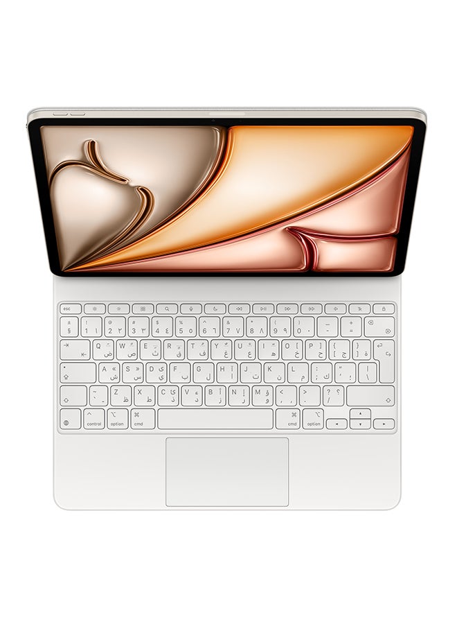 Magic Keyboard for iPad Air 13‑inch (M4, M3 and M2) - Arabic - White