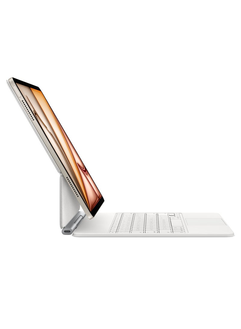 Magic Keyboard: Keyboard and Case for iPad Air 13-inch (M2 and M3) and iPad Air (4th and 5th Gen), International English White