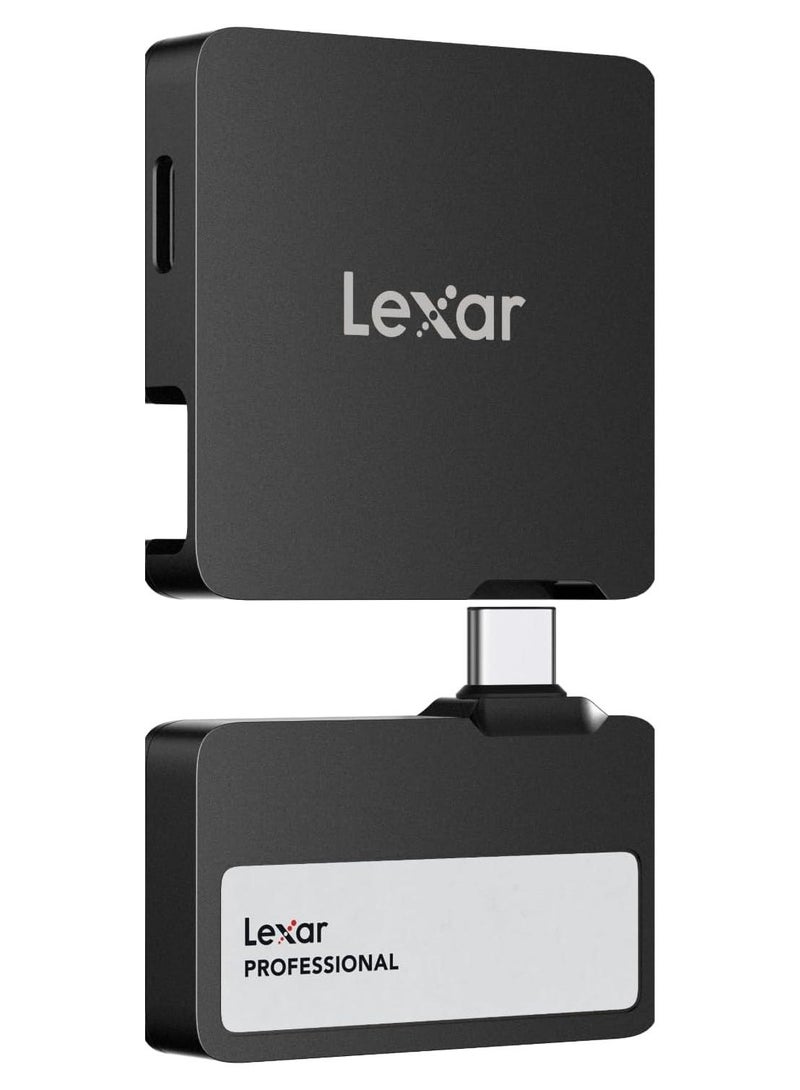 Lexar 1TB Professional Go Portable SSD w/Hub, Supports Apple ProRes, Up to 1050MB/s Read & 1000MB/s Write, USB 3.2 Gen 2, Rugged, Compatible with iPhone 15 Series, PC & Mac (LSL400S001T-RNSNU) 1 TB - Image 1