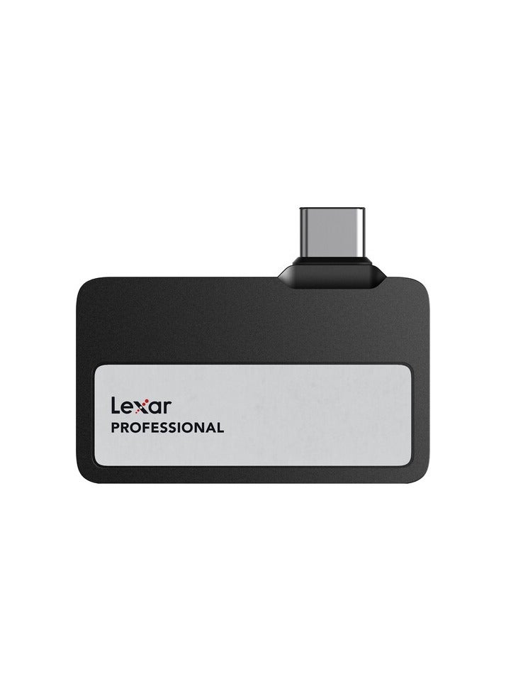 ليكسار Lexar 1TB Professional Go Portable SSD, Supports Apple ProRes, Up to 1050MB/s Read & 1000MB/s Write, USB 3.2 Gen 2, Rugged, Compatible with iPhone 15 Series, PC & Mac (LSL400X001T-RNSNU) 1 TB  - Image 2