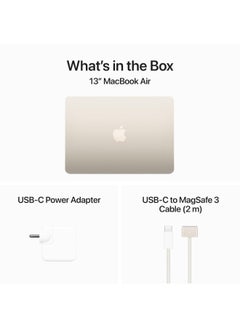 Apple Customise MacBook Air Laptop With 13.6-Inch  Display, Apple M3 Chip 8-Core CPU 10-Core GPU Processor/16GB RAM/512GB SSD/macOS/ English Starlight  - Image 5