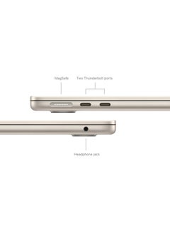 Apple Customise MacBook Air Laptop With 13.6-Inch  Display, Apple M3 Chip 8-Core CPU 10-Core GPU Processor/16GB RAM/512GB SSD/macOS/ English Starlight  - Image 4