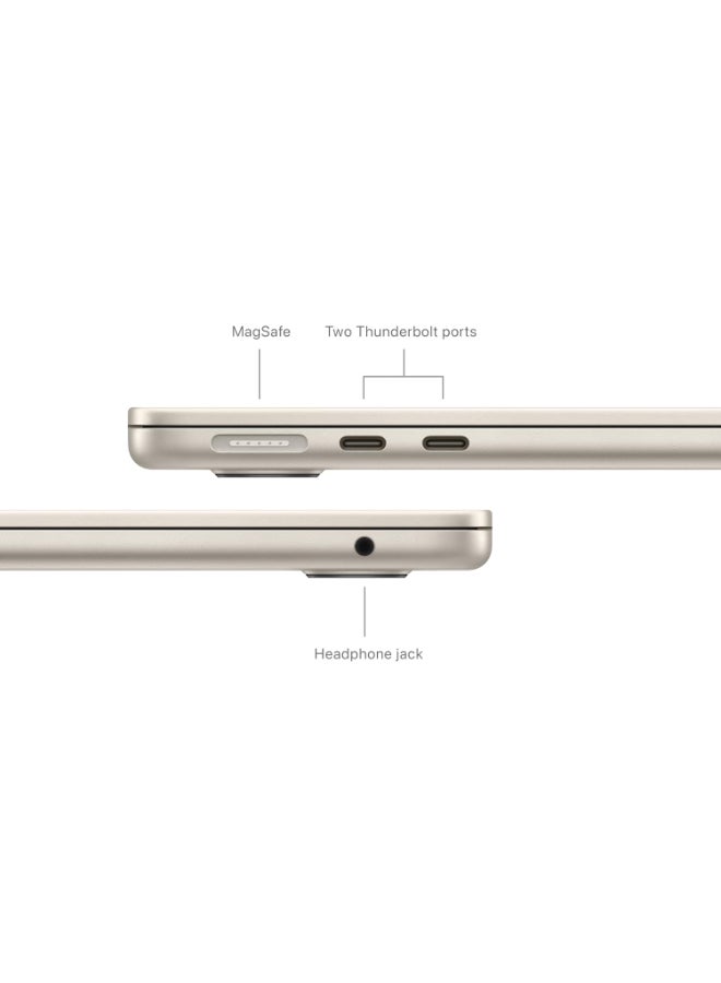 Apple - Customise MacBook Air Laptop With 13.6-Inch  Display, Apple M3 Chip 8-Core CPU 10-Core GPU Processor/16GB RAM/512GB SSD/macOS/ English Starlight - Image 1