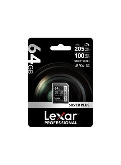 Lexar Lexar Professional 64gb Silver Plus Sdxc™ Uhs-I Cards, Up To 205mb/S Read 100mb/S Write C10 V30 U3 (LSDSIPL064G-BNNNG) 64 GB  - Image 3