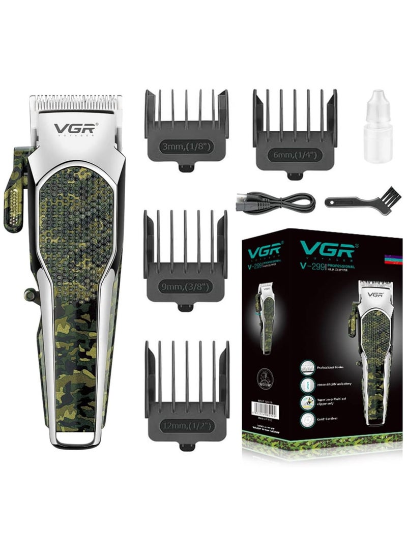 في جي آر مقص شعر احترافي قابل لإعادة الشحن بتصميم تمويه للرجال - Image 1
