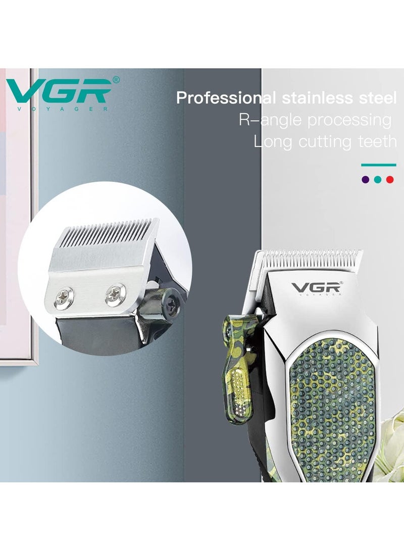 في جي آر مقص شعر احترافي قابل لإعادة الشحن بتصميم تمويه للرجال - Image 5