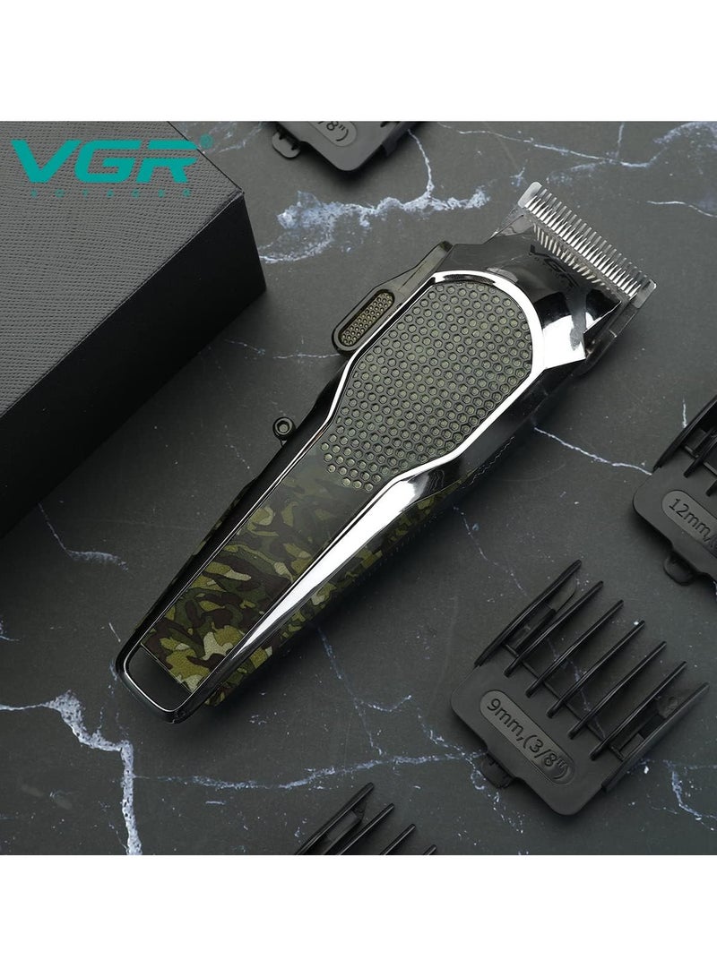 في جي آر مقص شعر احترافي قابل لإعادة الشحن بتصميم تمويه للرجال - Image 3