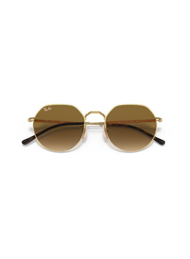 راي بان Men's Full Rimmed Irregular Sunglasses 0RB3565 53 001/51  - Image 3