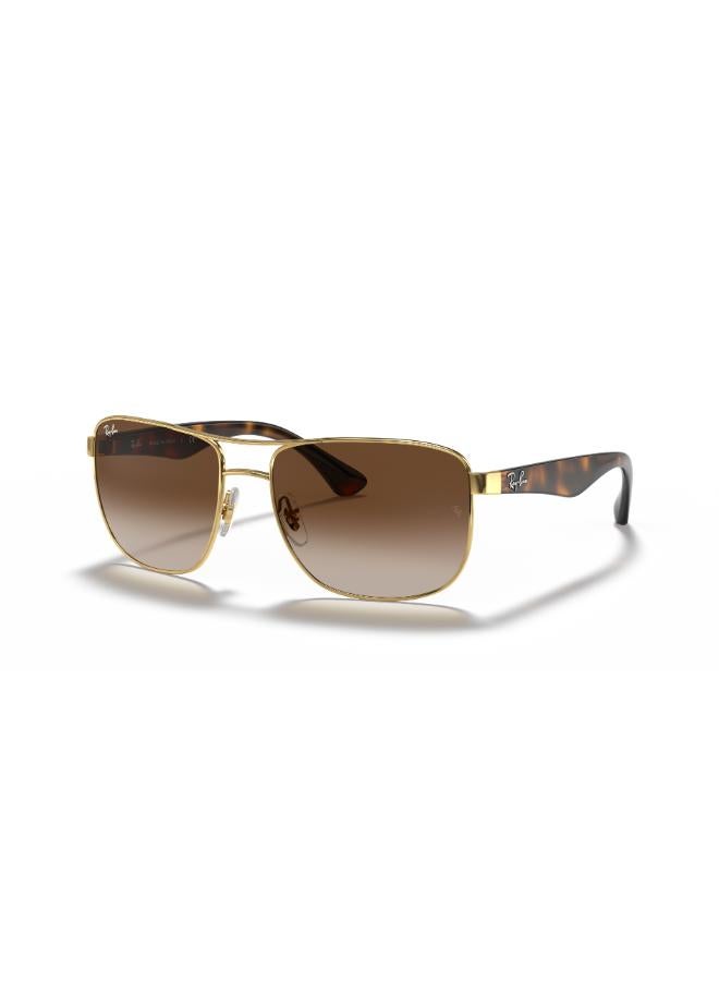 راي بان Men's Full Rimmed Square Sunglasses 0RB3533 57 001/13  - Image 1