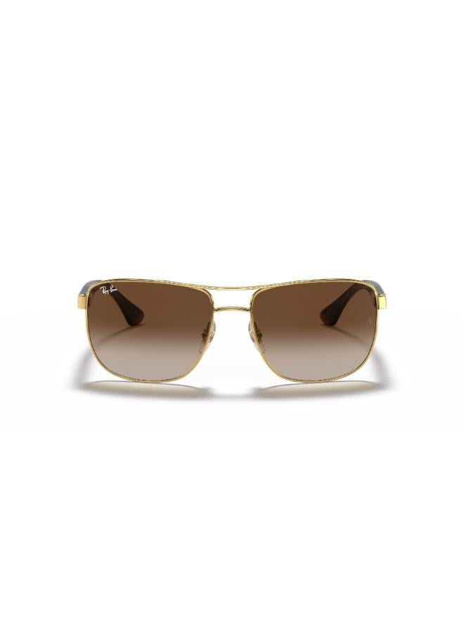 راي بان Men's Full Rimmed Square Sunglasses 0RB3533 57 001/13  - Image 3
