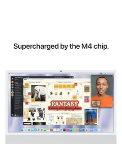 Apple Customise iMac AIO With 24-Inch  Display, Apple M4 Chip 10-Core CPU 10-Core GPU Processor/32GB RAM/1TB SSD/macOS/ English Silver  - Image 3