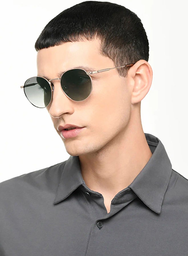 John Jacobs John Jacobs ALI FAZAL Gold - Green | Full Rim Round Stylish & Premium Sunglasses | Polarized and 100% UV Protected | Men & Women | Medium | JJ S70014  - Image 3