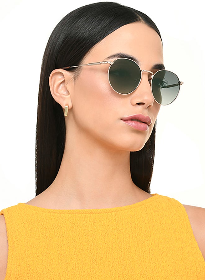 John Jacobs John Jacobs ALI FAZAL Gold - Green | Full Rim Round Stylish & Premium Sunglasses | Polarized and 100% UV Protected | Men & Women | Medium | JJ S70014  - Image 4
