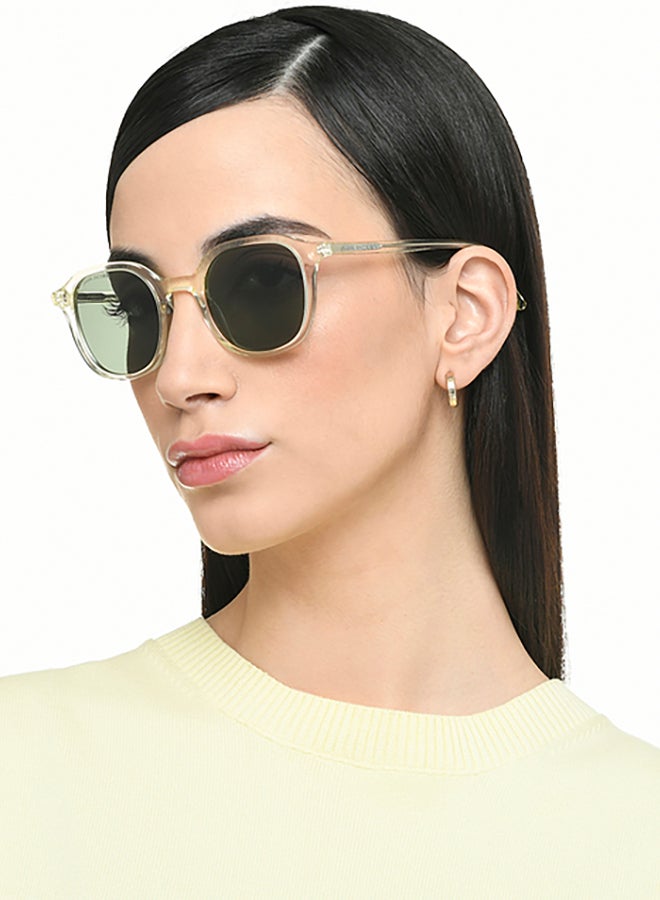 John Jacobs John Jacobs | Transparent Green - Green | Full Rim Square Stylish & Premium UV Protected Sunglasses | JJ Acetate | Polarized and 100% UV Protected | Men & Women | Medium | JJ S17339  - Image 4