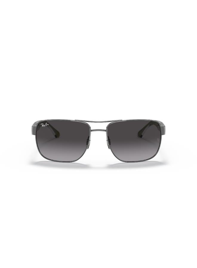 راي بان Men's Full Rimmed Square Sunglasses 0RB3530 58 004/8G  - Image 3