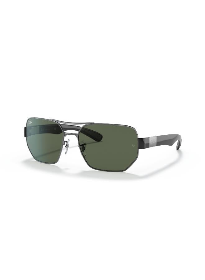 راي بان - Men's Full Rimmed Irregular Sunglasses 0RB3672 60 004/71 - Image 1