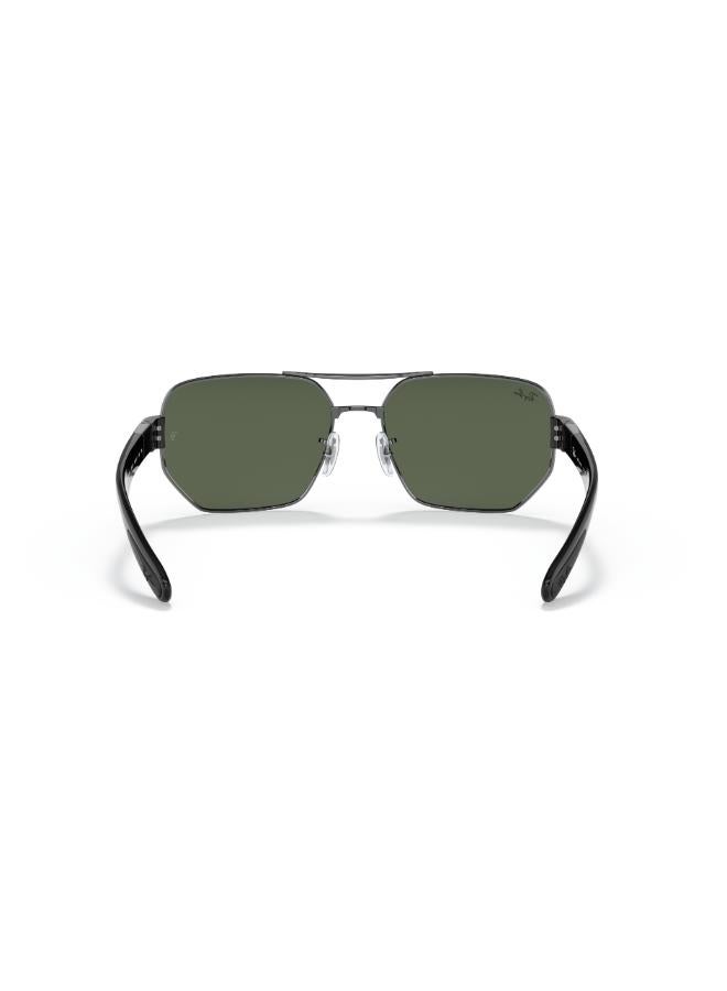 راي بان - Men's Full Rimmed Irregular Sunglasses 0RB3672 60 004/71 - Image 1