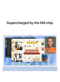 Apple Customise iMac AIO With 24-Inch  Display, Apple M4 Chip 10-Core CPU 10-Core GPU Processor/32GB RAM/512GB SSD/macOS/ English Blue  - Image 3