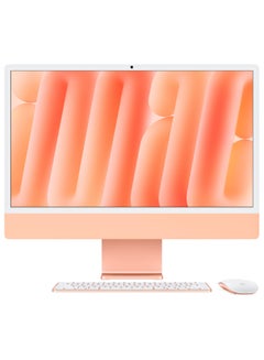 Apple Customise iMac AIO With 24-Inch  Display, Apple M4 Chip 10-Core CPU 10-Core GPU Processor/16GB RAM/512GB SSD/macOS/ English Orange  - Image 1