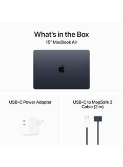 Apple Customise MacBook Air Laptop With 15-Inch  Display, Apple M3 Chip 8-Core CPU 10-Core GPU Processor/16GB RAM/1TB SSD/macOS/ English Midnight  - Image 4