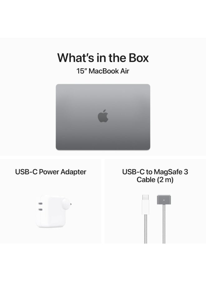 Apple - Customise MacBook Air Laptop With 15-Inch  Display, Apple M3 Chip 8-Core CPU 10-Core GPU Processor/16GB RAM/512GB SSD/macOS/ English Space Grey - Image 1