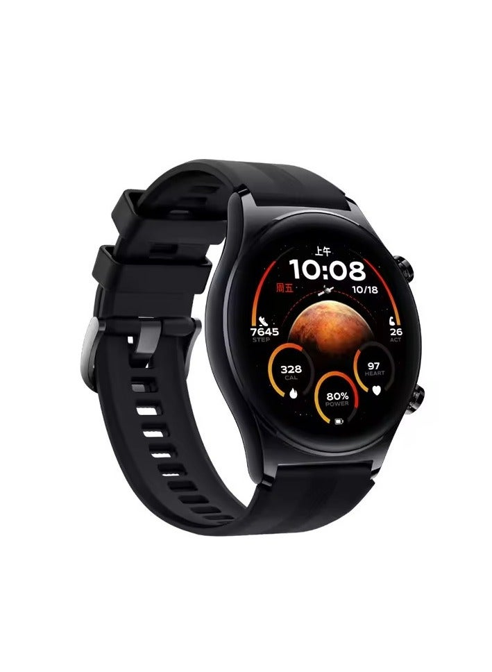 هونور ساعة GS 4 الذكية 1.43'' 5ATM GPS بلوتوث مكالمات ساعة ذكية مراقبة معدل ضربات القلب ومراقب SpO2 ساعة رياضية للرجال - Image 2