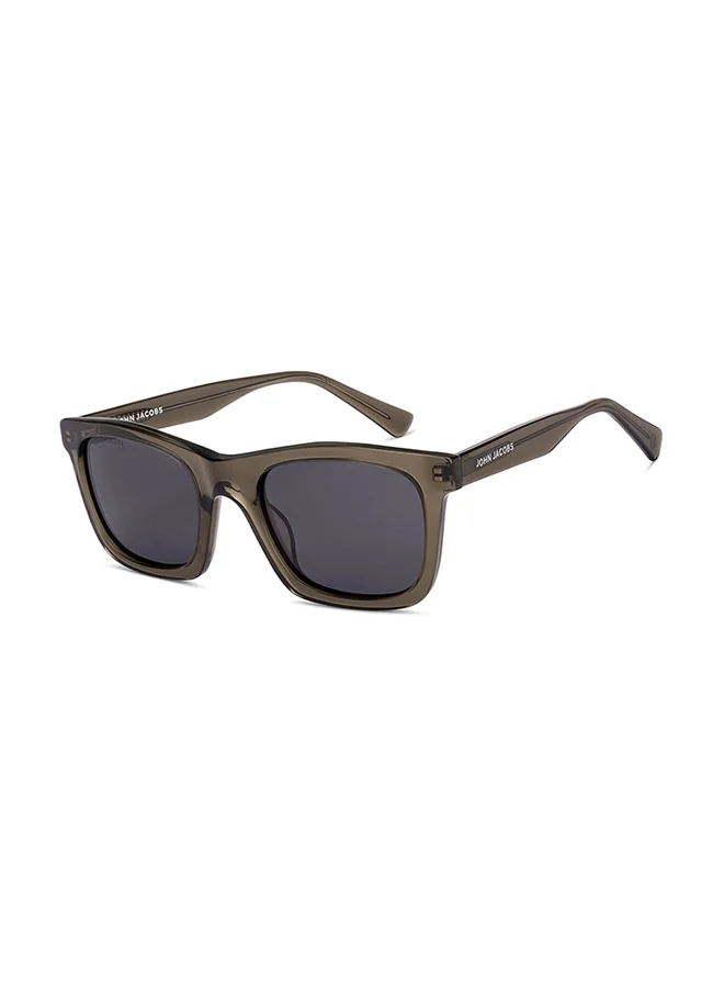 John Jacobs Transparent Green Grey Full Rim Wayfarer John Jacobs JJ Tints JJ S17338-C2 Polarized Sunglasses