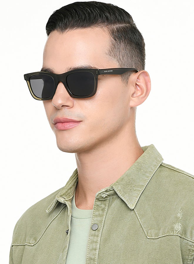 John Jacobs - Transparent Green Grey Full Rim Wayfarer John Jacobs JJ Tints JJ S17338-C2 Polarized Sunglasses - Image 1