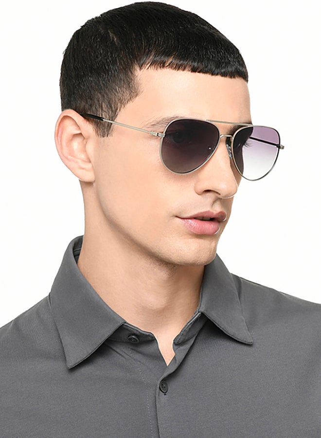 John Jacobs John Jacobs ALI FAZAL Silver - Black | Full Rim Pilot Stylish & Premium Sunglasses | Polarized and 100% UV Protected | Men & Women | Medium | JJ S70012  - Image 3