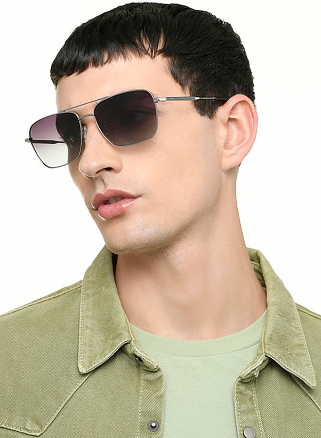 John Jacobs John Jacobs | Silver - Grey | Full Rim Square Stylish & Premium Sunglasses | JJ Acetate | Polarized and 100% UV Protected | Men & Women | Extra Wide | JJ S70019  - Image 3