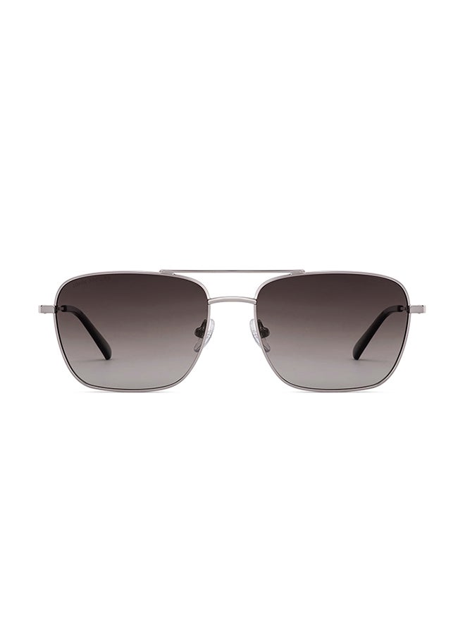 John Jacobs John Jacobs | Silver - Grey | Full Rim Square Stylish & Premium Sunglasses | JJ Acetate | Polarized and 100% UV Protected | Men & Women | Extra Wide | JJ S70019  - Image 2