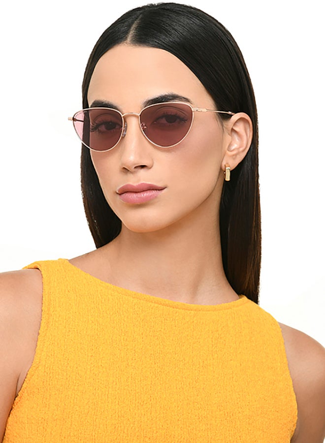 John Jacobs Women's John Jacobs ALI FAZAL Rose Gold - Pink | Full Rim Cat Eye Stylish & Premium Sunglasses | Polarized and 100% UV Protected | Women | Narrow | JJ S70011  - Image 3