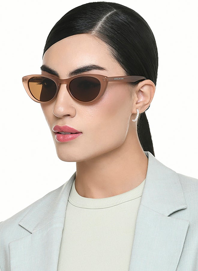 John Jacobs Women's Grey Gunmetal Full Rim Hexagonal John Jacobs JJ Tints JJ S70017-C2 Sunglasses - Image 3