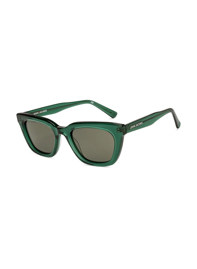 John Jacobs Women's Green Grey Full Rim Rectangle John Jacobs JJ Tints JJ S70035-C3 Sunglasses  - Image 1
