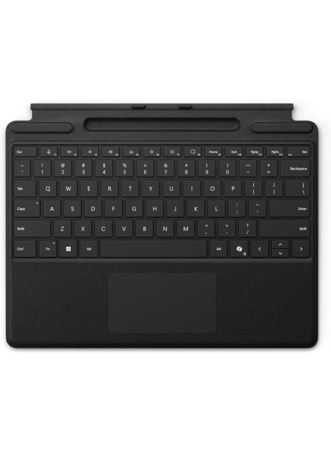 مايكروسوفت لوحة مفاتيح مايكروسوفت سيرفيس برو للإصدار 11، برو 9، وبرو 8، مع قلم رفيع، إنجليزي/عربي، أسود - Image 1