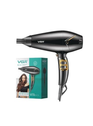 VGR V-423 Professional Salon Series Hair Dryer 1800-2200W DC Motor 3 Heat Setting Independent Cool Shot Styling Comb Nozzle Overheating Protection with Turbo Function & 2 Speed Setting black - pnsku/N70159684V/45/_/1741269810/8b8459db-4c41-4890-a12d-eed825ff8925
