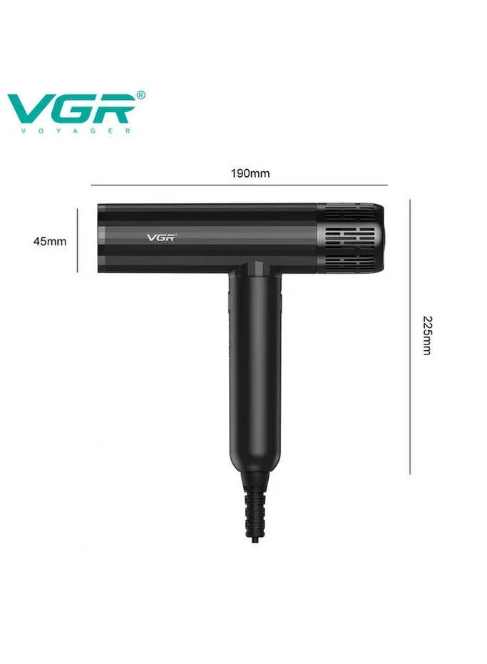 VGR VGR V-427 Professional Hair Dryer, High-Speed 110000 RPM BLDC Motor, 1900W (Black) black  - Image 3
