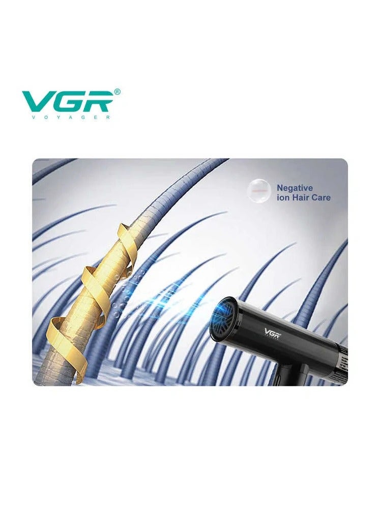 VGR VGR V-427 Professional Hair Dryer, High-Speed 110000 RPM BLDC Motor, 1900W (Black) black  - Image 5