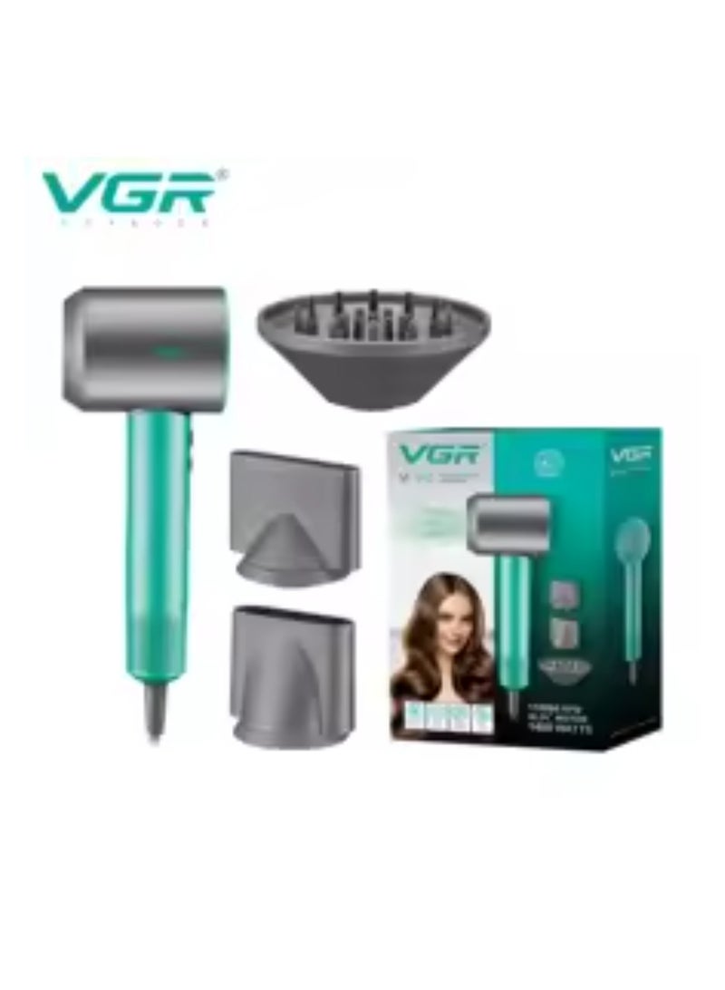 VGR - VGR Hair Dryer Professional Air Blower Hot and Cold Adjustment Hair Dryer Machine BLDC 110000 RPM Hair Dryers Barber Salon V-440 Multicolor - Image 1