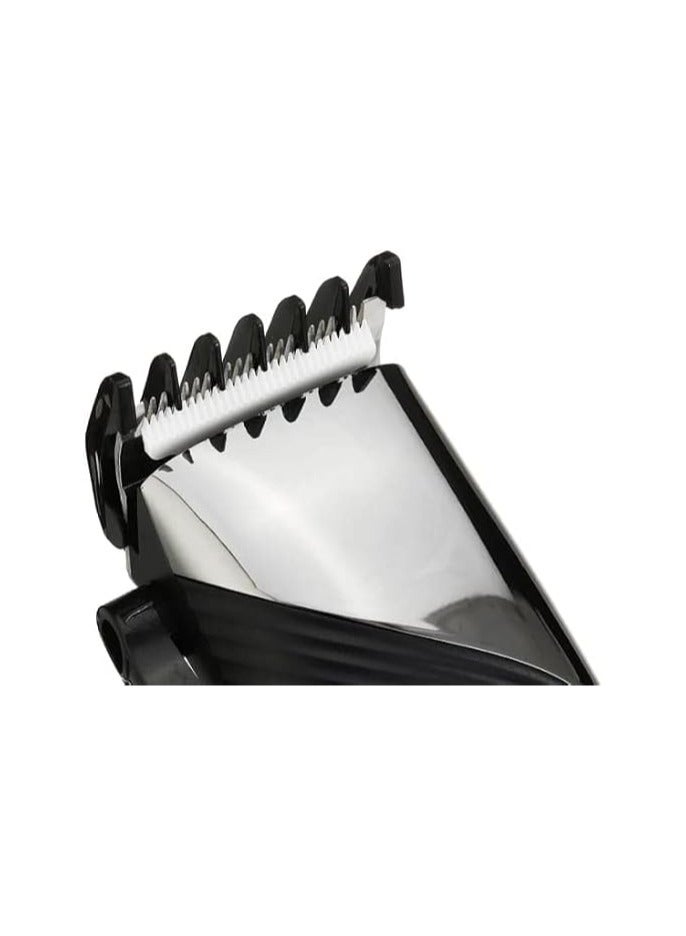 في جي آر - VGR V-121 Professional Hair Clipper with Self Sharpening Blades, 8 Guide Combs, Scissors, Comb, Taper Lever Adjustments for close cut trimming for men, Corded (Black) Multicolor - Image 1