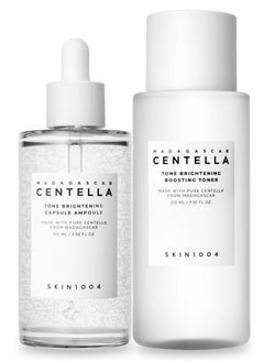 skin1004 SKIN1004 Madagascar Centella Tone Brightening Boosting Toner & Capsule Ampoule – Hydrating & Brightening Skincare Duo for Radiant Skin 310ml  - Image 1