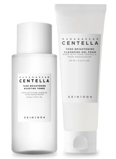 skin1004 SKIN1004 Madagascar Centella Tone Brightening Boosting Foam & Toner – Gentle Cleansing & Hydrating Toner Duo for Radiant Skin 335ml  - Image 1