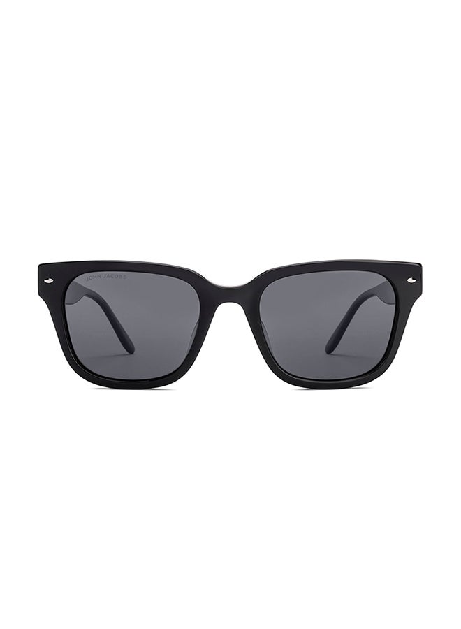 John Jacobs John Jacobs | Black - Grey | Full Rim Square Stylish & Premium UV Protected Sunglasses | Acetate Lines | Polarized and 100% UV Protected | Men & Women | Medium | JJ S17345  - Image 2