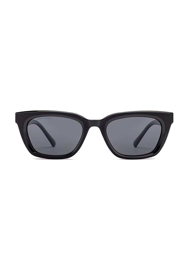 John Jacobs - Women's John Jacobs | Black - Grey | Full Rim Cat Eye Stylish & Premium UV Protected Sunglasses | Acetate Lines | Polarized and 100% UV Protected | Women | Extra Wide | JJ S17340 - Image 1