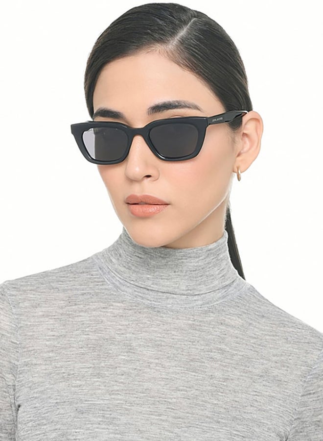 John Jacobs Women's Sky Blue Black Full Rim Rectangle John Jacobs JJ Tints JJ S70035-C2 Sunglasses  - Image 4