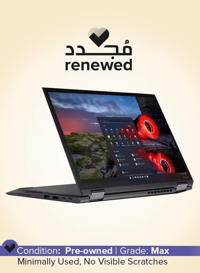Lenovo Renewed - ThinkPad X13 Yoga Laptop With 13.3-Inch Touch Screen Display,Core i5/Quad Core/10th Gen/16GB RAM/256GB SSD/Windows 10 Pro English/Arabic Black  - Image 1