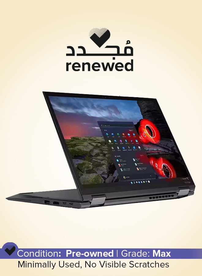 Lenovo - Renewed - ThinkPad X13 Yoga Laptop With 13.3-Inch Touch Screen Display,Core i5/Quad Core/10th Gen/16GB RAM/512GB SSD/Windows 10 Pro English/Arabic Black - Image 1