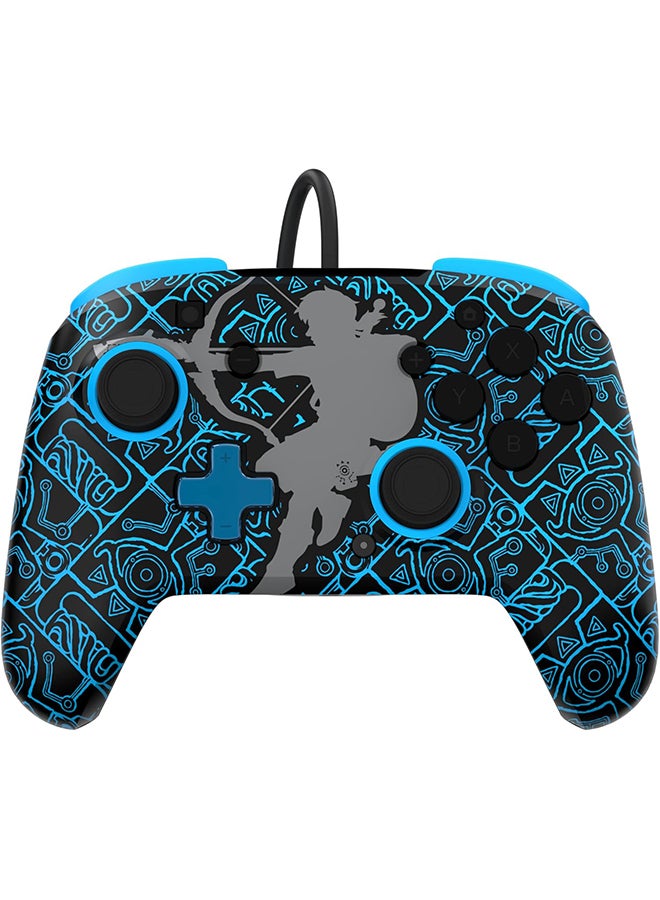بي دي بي Rematch GLOW Nintendo Switch Sheikah Shoot Wired Controller  - Image 1