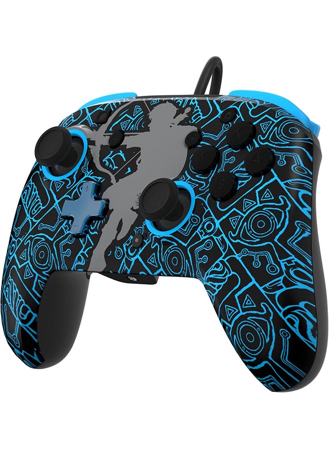 بي دي بي Rematch GLOW Nintendo Switch Sheikah Shoot Wired Controller  - Image 3